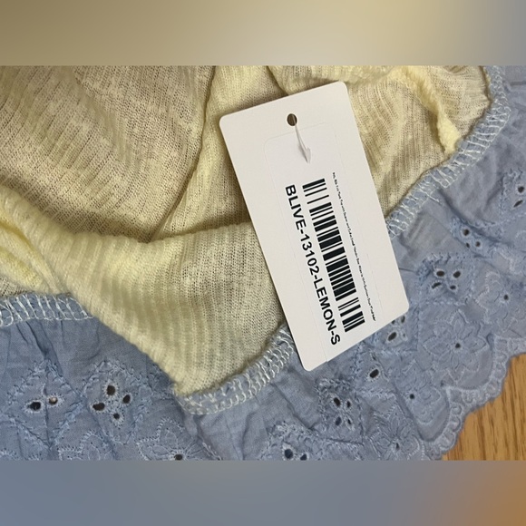 POL Rib Knit Tank Top with Button and Eyelet Detail - Picture 3 of 11